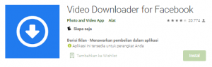 cara download video fb dengan aplikasi