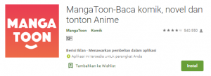 aplikasi baca komik MangaToon