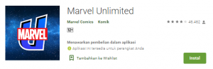 aplikasi baca komik Marvel Unlimited